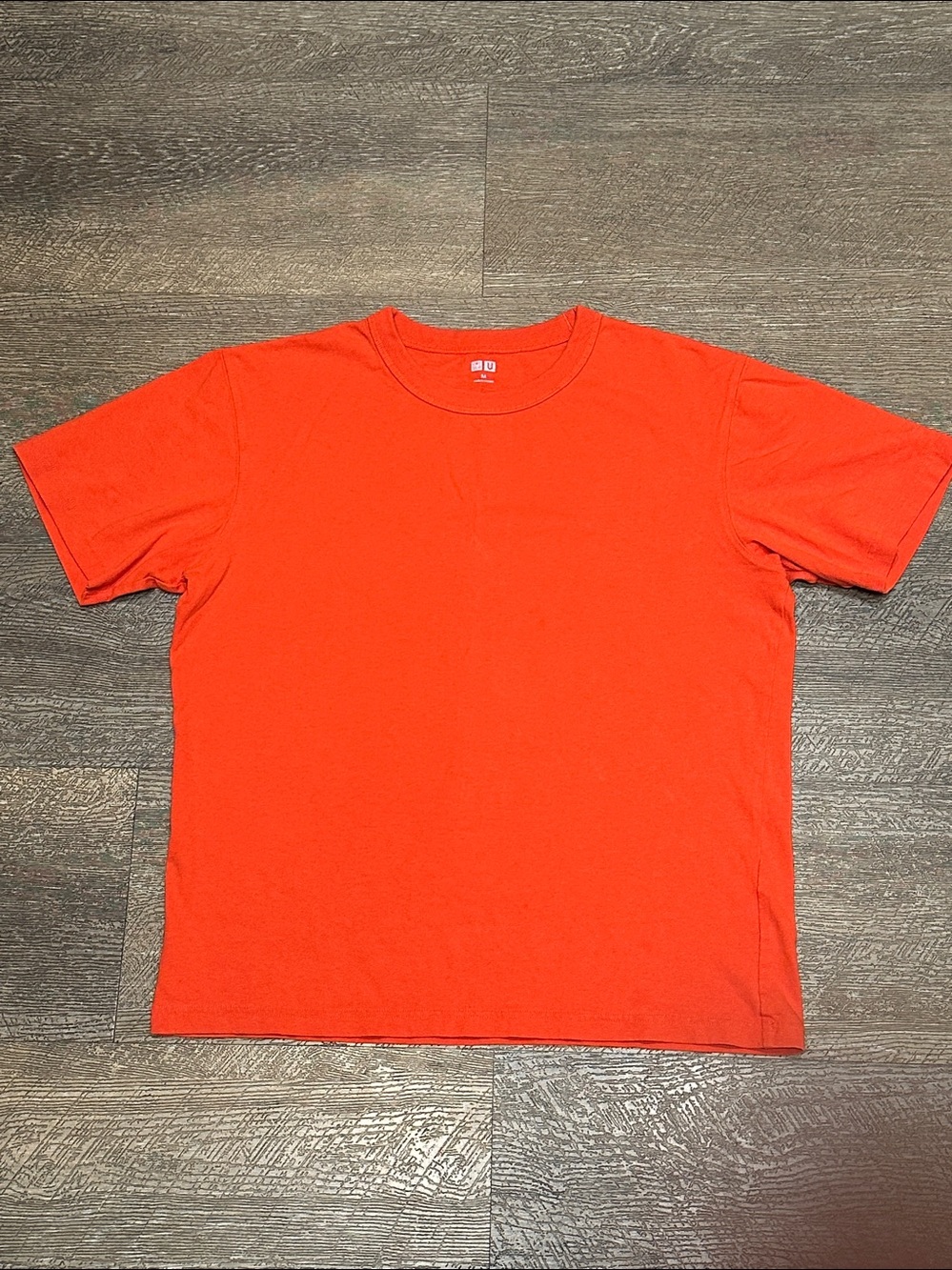Three of Men's Crew Neck T-Shirts in Pale Orange/Warm Orange/Bright Orange M/L - Picture 4 of 7